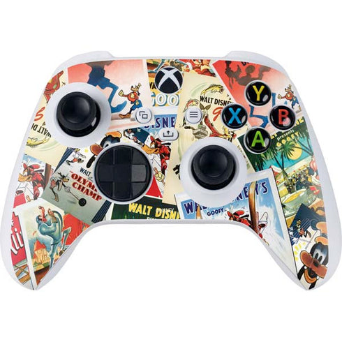 Disney Friends Retro Goofy Stamps Art Xbox Series S Controller Skin